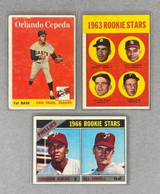 3 - 1958 - 66 Topps Baseball HOF Rookie Cards