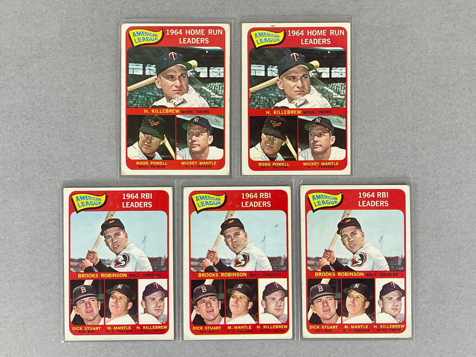 5 - 1956 Topps Al HR and RBI Leaders Cards #3 and #5 Mantle (1 of 2)