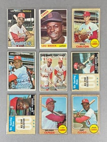 9 - 1966 - 68 Topps St. Louis Cardinals HOFs and Star Cards