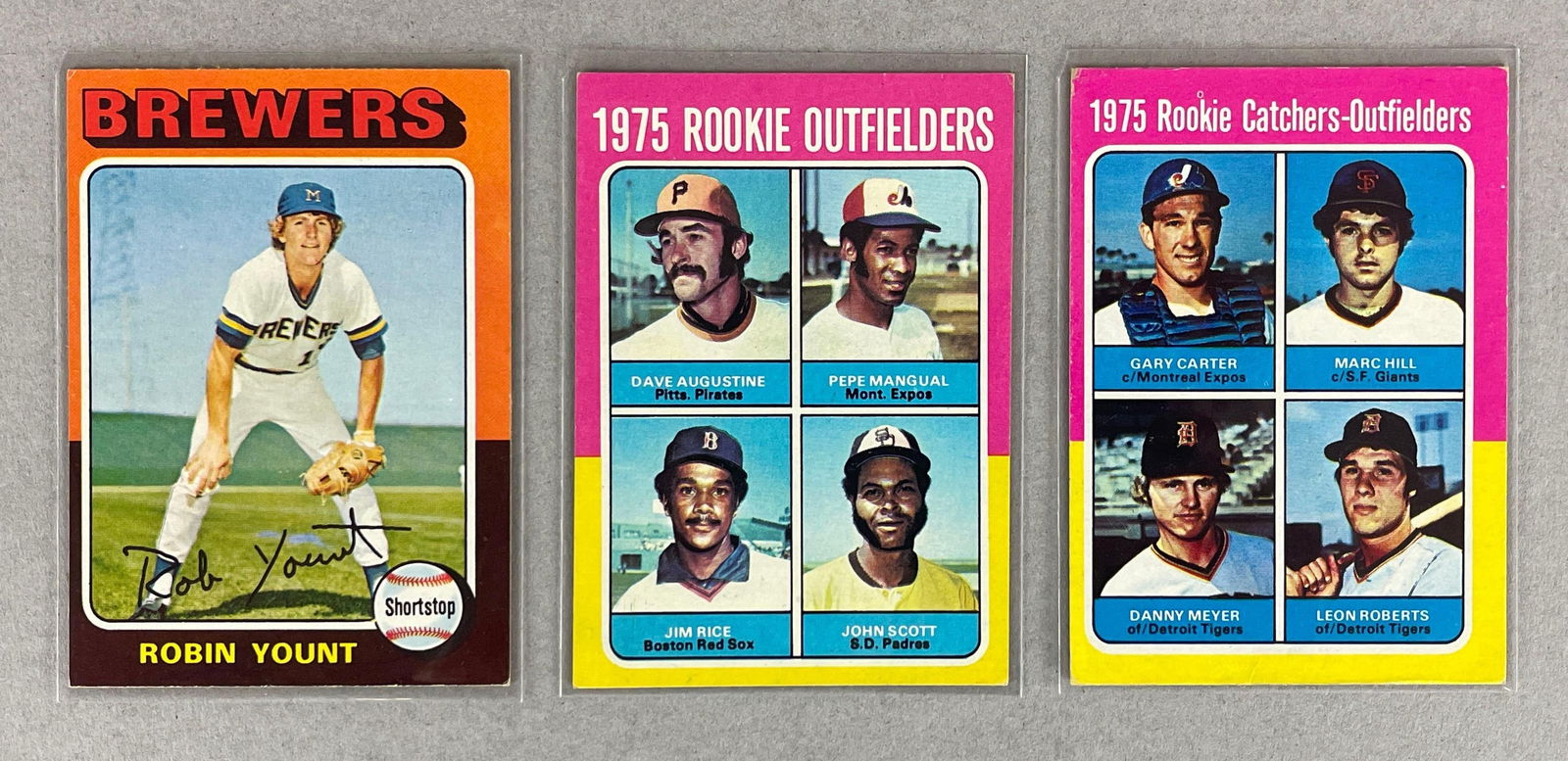 1975 Topps Robin Yount, Gary Carter, and Jim Rice Rookie (1 of 2)