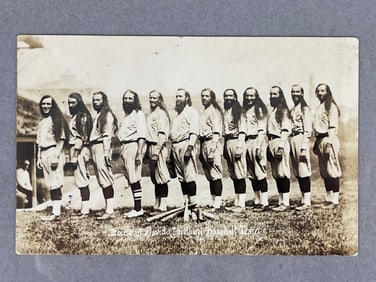 1920s House of David Traveling Baseball Team Photo Postcard