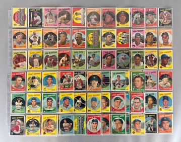 98 - 1959 Topps Baseball Cards with HOFs, Stars, and Rookies