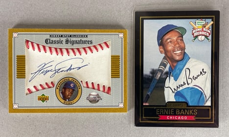 2002 Sweet Spot Auto Fergie Jenkins and Hillshine Farms Ernie Banks Auto