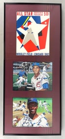 Ernie Banks and Billy Williams Framed and Signed 8 x 10 Photos with 1962 All-Star Program Reprint