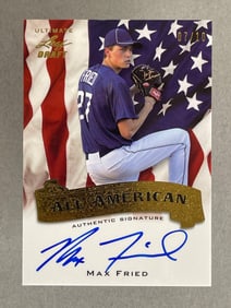 Rare 2012 Leaf Ultimate Draft All American Auto Max Fried 7/10