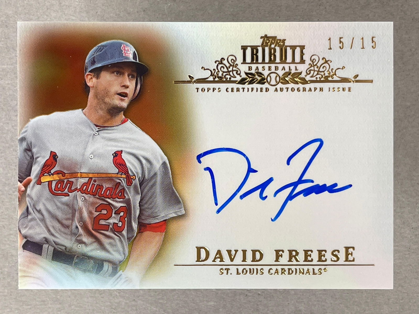 2013 Topps Tribute Auto David Freese 15/15 (1 of 2)