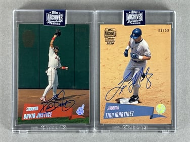 2020 Topps Archives Signatures David Justice and Tino Martinez