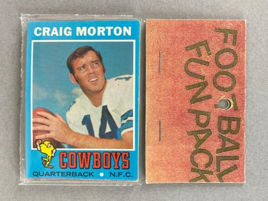 1971 Topps Football West Corps Cello Fun Pack