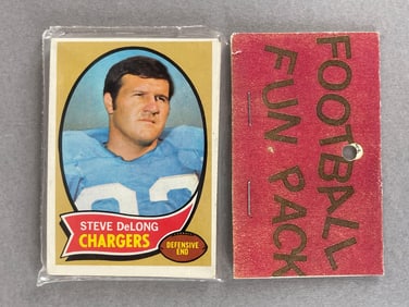 1970 Topps Football West Corps Cello Fun Pack