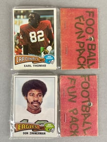 2 - 1975 Topps Football West Corps Cello Fun Packs