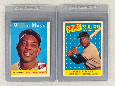 1958 Topps Willie Mays #5 and All-Star #486