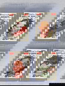 1961 Topps All-Star F. Robinson, N. Fox, W. Spahn, and E. Battey