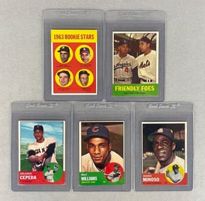 5 - 1963 Topps Baseball HOFs Cards