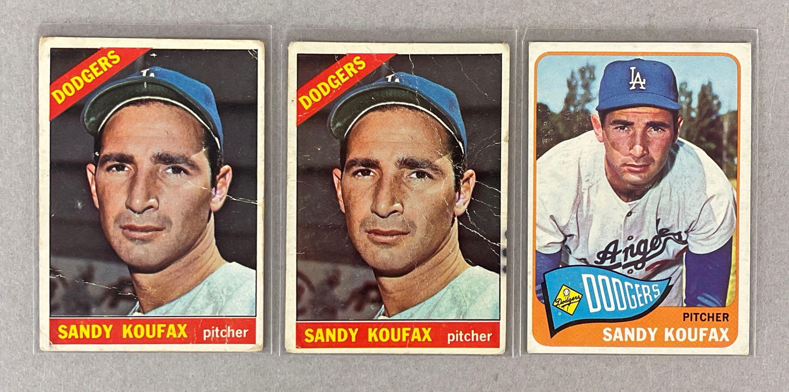 3 - 1965 and 66 Topps Sandy Koufax Cards (1 of 2)