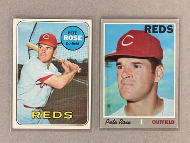 1969 and 70 Topps Pete Rose Cards