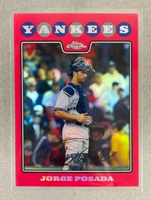 2008 Topps Chrome Red Refractor Jorge Posada 5/25