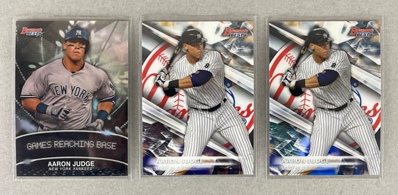 2016 Bowmans Best Refractor, Base and Stat Insert Refractor Aaron Judge Rookies