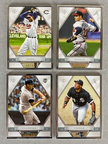 2016 Topps Transcendent Collection Satchel Paige, Greg Maddux, Frank Thomas, and Harmon Killebrew