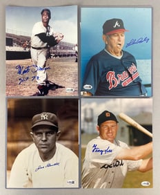 Monte Irvin, George Kell, Joe Sewell, and Luke Appling Signed 8x10 Photos with JSA COA
