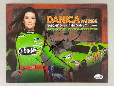 Danica Patrick Signed 8x10 Photo with JSA COA