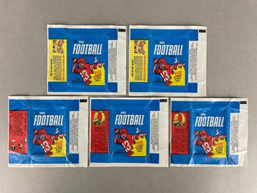 5 - 1968 Topps Football 5 Cent Wax Pack Wrapper