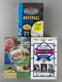 3 - 1993 and 94 Donruss, Score, and Stadium Club Sealed Boxes