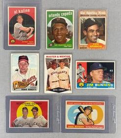 8 - 1950s - 60s Topps Baseball HOFs Cards