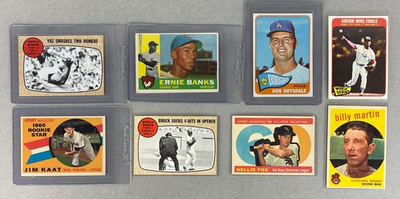 8 - 1950s - 60s Topps Baseball HOF Cards