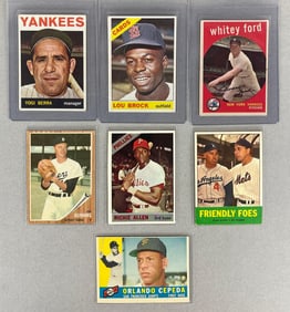 7 - 1950s - 60s Topps Baseball HOFs Cards