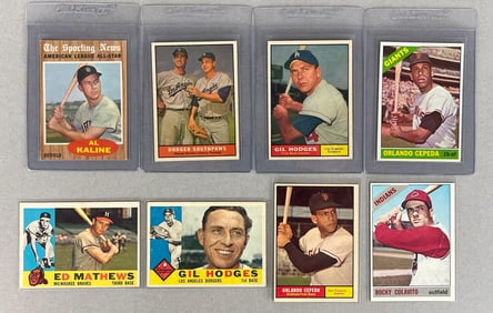 8 - 1960s Topps Baseball HOFs Cards