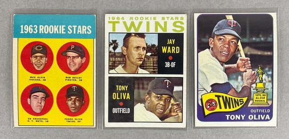 1963, 64 and 65 Topps Tony Oliva Cards