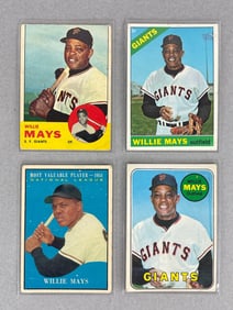 4 - 1961 - 69 Topps Willie Mays Cards