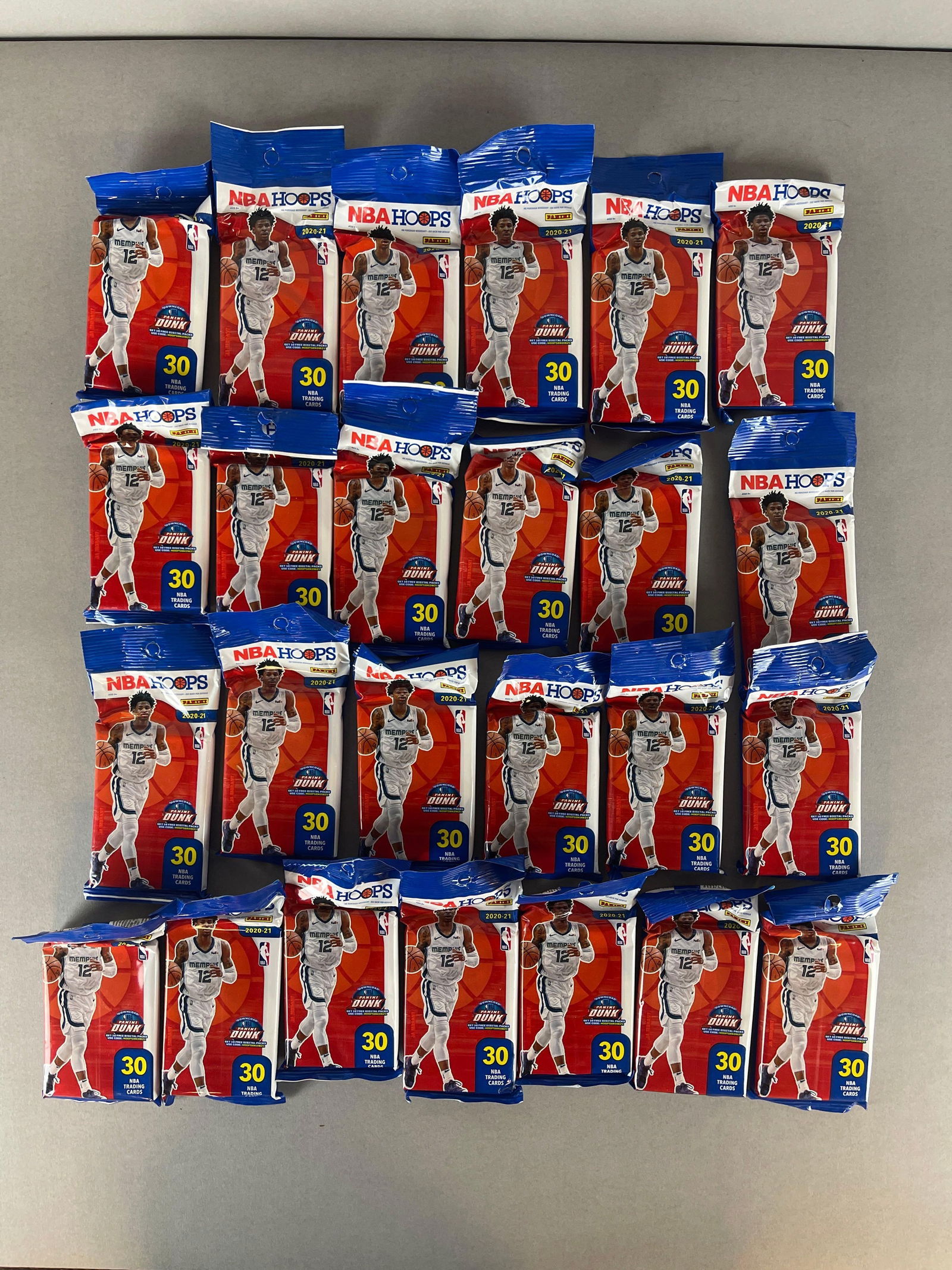 25 - 2020 - 21 NBA Hoops Basketball Value Packs (1 of 2)