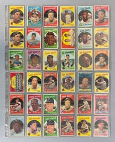 36 - 1959 Topps Baseball Cards with HOFs, Stars, and Rookies