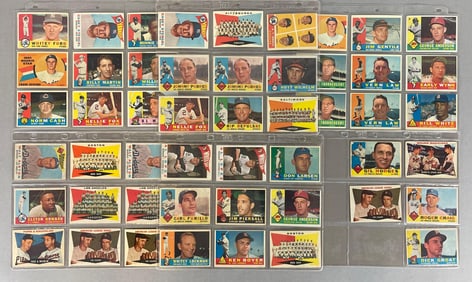 50 - 1960 Topps Baseball Cards with HOFs, Stars, and Rookies