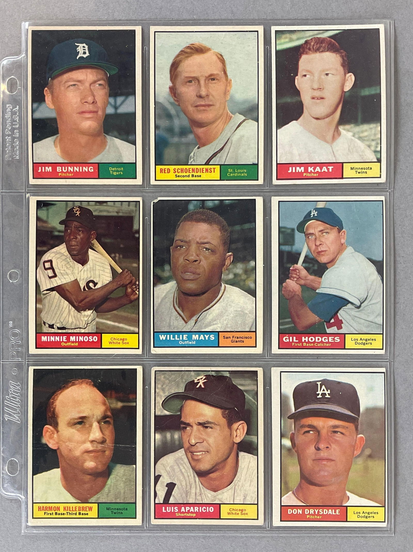 9 - 1961 Topps Baseball HOFs with Mays (1 of 2)