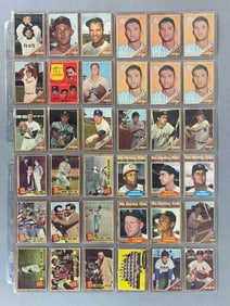 36 - 1962 Topps Baseball Cards with HOFs, Ruth, Stars, and Rookies