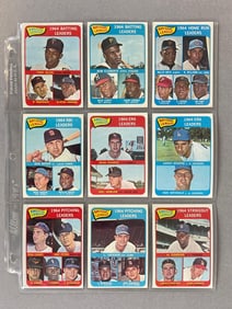 10 - 1965 Topps Baseball Leaders Cards - Full of HOFs