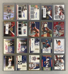 20 - 2002 - 14 USA Olympic Baseball Auto, Jersey, and Serial Numbered