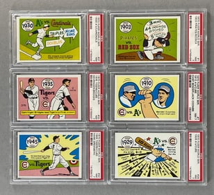 6 - 1970 Fleer World Series Cards All PSA 7
