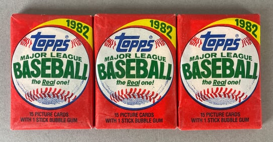3 - 1982 Topps Baseball Unopened Wax Packs