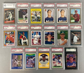 17 - 1986 - 2002 Graded Baseball Cards of HOFs and Rookies