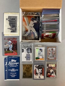 100+1980s - 2000s Baseball Cards with Autos, Inserts, Graded, and HOFS