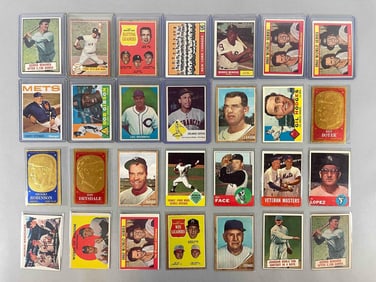 28 - 1960 - 65 Topps and Fleer Baseball Cards with HOFs, and Stars