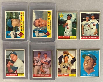 8 - 1960 and 61 Topps Los Angeles Dodgers HOFs and High Numbers