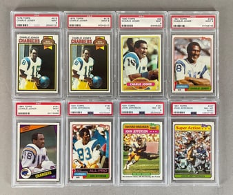 8 - 1979 - 84 Topps San Diego Chargers HOFs PSA Graded Cards