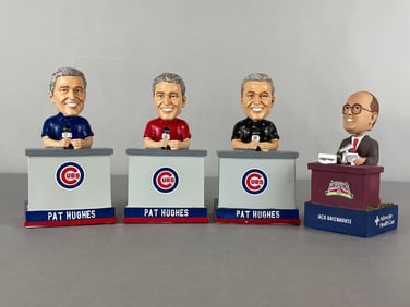 Pat Hughes and Jack Brickhouse Chicago Cubs Announcer Bobblehead