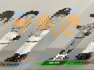 Babe Ruth Wrigley Field, Roger Maris, and Joe DiMaggio Bobbleheads