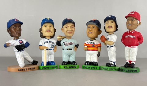 6 - Baseball HOFs Bobbleheads