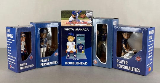 5 - Chicago Cubs Players Personality Bobbleheads + Shota Imanaga Bobblehead in Boxes
